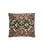 Handwoven Moroccan Pillow. Green diamond and multicolour pattern with silver sequins.