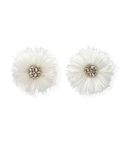 Plume Earrings in White