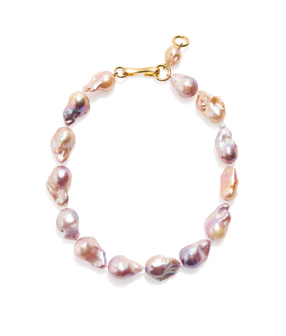 Estate Pearl Necklace In Pink