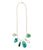 Shattuckite & Diamond 14k Gold Kite Necklace Charm