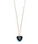 Shattuckite & Citrine 14k Gold Heart Necklace Charm