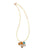 Tiny Opal & 14k Gold Necklace with assorted semiprecious and gold charms attached.