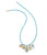 Sky Blue Topaz & Lemon Quartz 14k Gold Necklace Charm