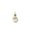 Emerald & Green Amethyst 14k Gold Necklace Charm. Faceted emerald and green amethyst oval charm with gold bezels