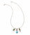 Tiny Beaded 14k Gold and Herkimer Diamond Quartz Necklace with three colorful semiprecious charms
