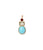 Garnet, Green Amethyst & Turquoise Cabochon 14k Gold Necklace Charm. Faceted garnet, green baguette and turquoise caboc...