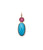 Turquoise & Pink Tourmaline 14k Gold Necklace Charm
