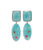 14k Gold & Amazonite Earrings. Large amazonite stone earrings inlaid with citrine and pink tourmaline.