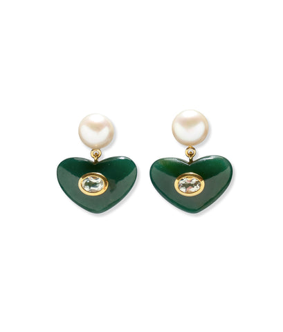 Enamored Earrings in Jade