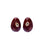 Mini Arp Earrings in Studded Brown. Shiny dark brown-enameled mini teardrops inlaid with lemon quartz and pink garnet