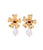 Lotus Pearl Earrings in Gold