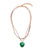 Alt version of Lamai Heart Necklace, with darker chrysoprase heart stone pendant