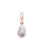Rainbow Oasis Charm. Gold-plated s-hook with large freshwater pearl charm inset with semiprecious stones.