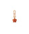 Daisy Craze Charm. Gold-plated s-hook with carved red aventurine flower charm.