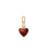 Heartwarmer Charm. Gold-plated s-hook with amber-colored lucite heart charm.