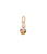 Smitten Charm. Gold-plated s-hook with multicolored Millefiori glass heart bead.