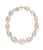 Extra Large White Baroque Pearl & 14k Gold Necklace. Organic-shaped large pearl single strand collar.