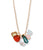 Eleuthera Charm Necklace. Close-up on multicolour charms in pearl, glass, and crystal quartz.
