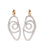 Crystal Jetty Earrings. With small gold-plated hoops and hanging crystal stones in oversized abstract spiral designs.
