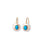 Pearl Pablo Earrings in Turquoise. Freshwater pearl drops inlaid with turquoise stones, with gold-plated earwires.