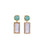 Crystal Column Earrings in Reef
