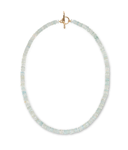 Faceted Aquamarine 14k Gold Necklace