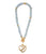 Mood Necklace in Blue Lace Agate with Heart Pendant in Daydream attached.