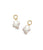 Popcorn Pearl Charm. Two charms in abstract-shaped freshwater pearl with gold-plated brass ring.