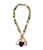 Mood Necklace in Prehnite with Deep Dive, Hickory Wind, and Candy Land Charm.