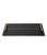 Brass-Handled Service Tray. Rectangular tray in black ebonized oak with copper inlay and brass handles.
