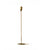 Nattlight Large Candlestick. Polished brass with circle base, extra long thin stem, and sleek top holder.