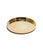 Medium circular brass tray shown without leather insert.