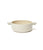 Medium White Casserole. Handmade stoneware dish with gloss finish interior and two handles.