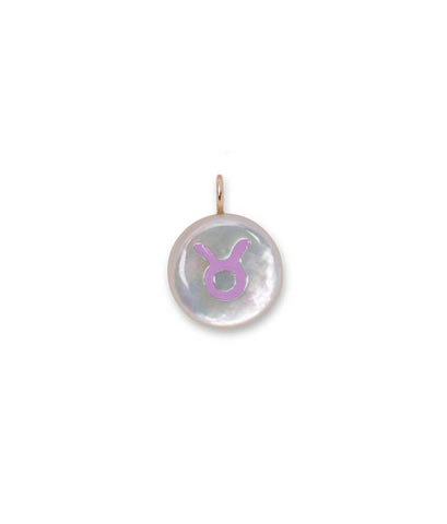 14k Gold Star Sign Charm in Taurus