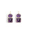14k Gold Duo Earrings in Amethyst. Faceted amethyst oval and squares with 14k gold bezels