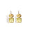 14k Gold Duo Earrings in Citrine & Lemon Quartz