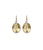 Pool Earrings in Lemon Quartz & Diamond. Faceted lemon quartz oval with 14k gold bezels and diamond detail.