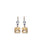 Lady Earrings in Citrine. Faceted hanging citrine square stones with 14k gold bezels and sky blue topaz and tanzanite d...