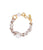 Madrid Bracelet. Cream and brown twisted silk with pearl details and gold closure.