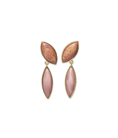 Petal Earrings in Peach