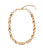 Infinity Link Necklace. Gold-plated chain link necklace made up of interlocking infinity symbols, with pearl accents.