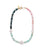 Ray Necklace in Watermelon. With emerald, chrysoprase and pink opal beads, pearl and gold-fill accents.