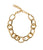 Porto Chain. Gold-plated brass necklace chain with oversized abstract bean-shaped links.