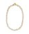 Mood Necklace in Pearl. Single-strand of keshi pearls with gold-plated brass toggle closure.