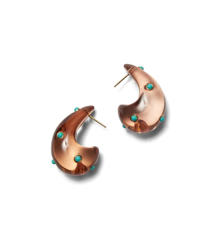 Arp Earrings in Dotted Caramel