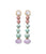 Costa Nova Earrings. Pastel-colored semiprecious stone column earrings with mother-of-pearl tops.