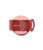 Louise Belt in Conch Suede. Coral-colored suede wide belt with round resin buckle.