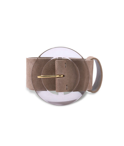 Louise Belt in Light Taupe Suede