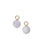 Purple Rain Charm. Two charms in large amethyst round beads with gold-plated brass ring.