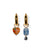 Gold Mood Hoops with Canyon Sunset Charm and Murano Mine Charm, attached.